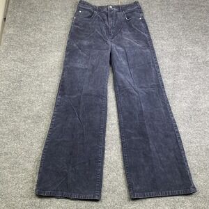 Pilcro Pants Womens 30 Blue Corduroy Wide Leg Chino Stretch Pockets Casual